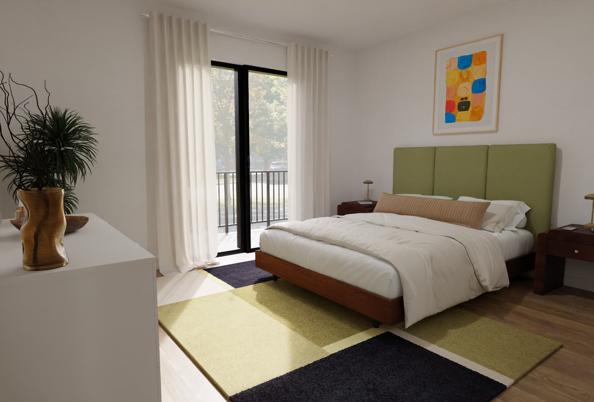 Furnished bedroom at Metro Parc
