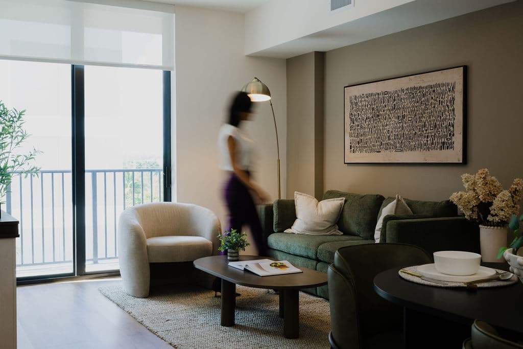 Luxury apartment living room at Metro Parc in Hialeah FL