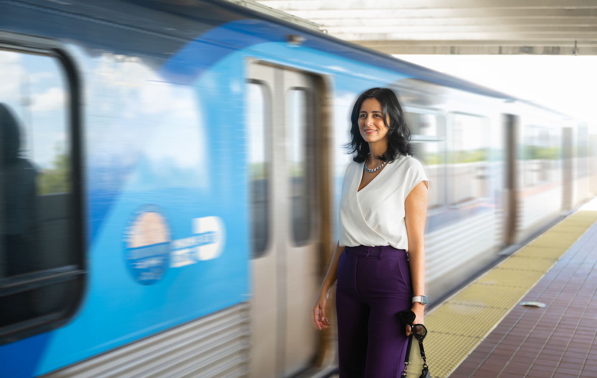 Boarding the Metrorail at Hialeah station